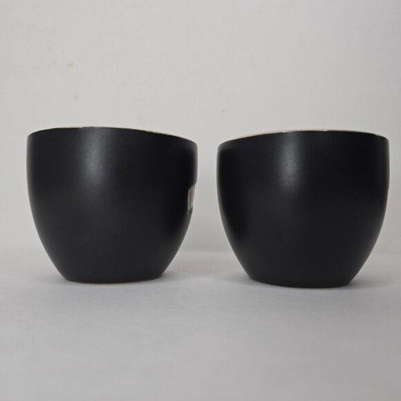 BAILEY'S Irish Cream Yours And Mine Black Ceramic Cups Set of 2 2.75" Collectors - Picture 4 of 9